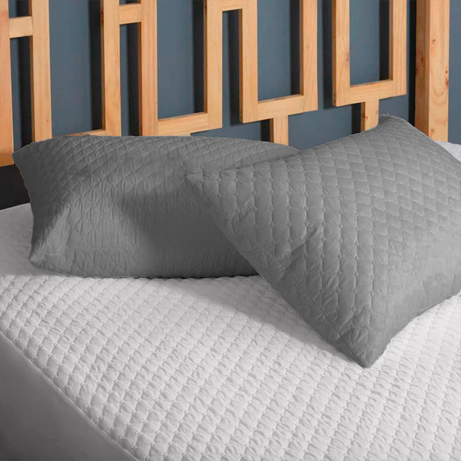Combo x2 Protectores de Almohada Acolchados con Cremallera | Varios Colores