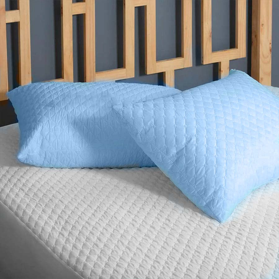 Combo x2 Protectores de Almohada Acolchados con Cremallera | Varios Colores