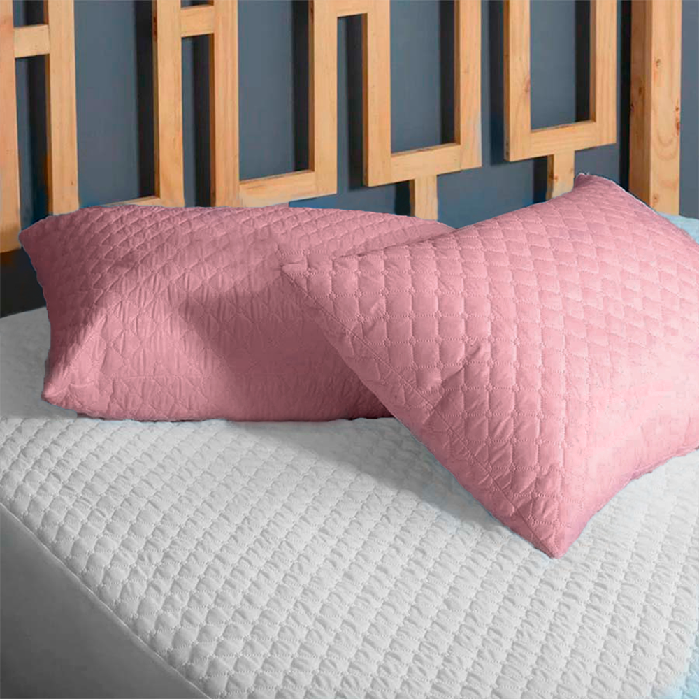 Combo x2 Protectores de Almohada Acolchados con Cremallera | Varios Colores